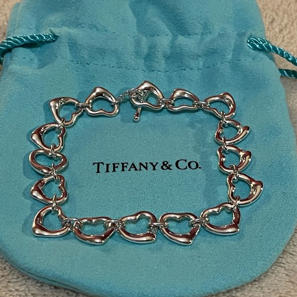 Tiffany & Co. Jewelry - Rare TIFFANY & CO. x Elsa Peretti Open Heart Silver Toggle Bracelet